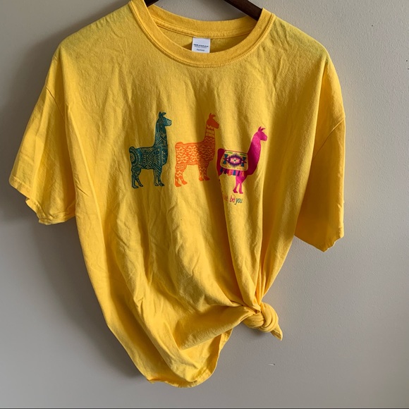 be unique. be you.” Llama Graphic Gildan Tee Sz XL - Picture 1 of 4